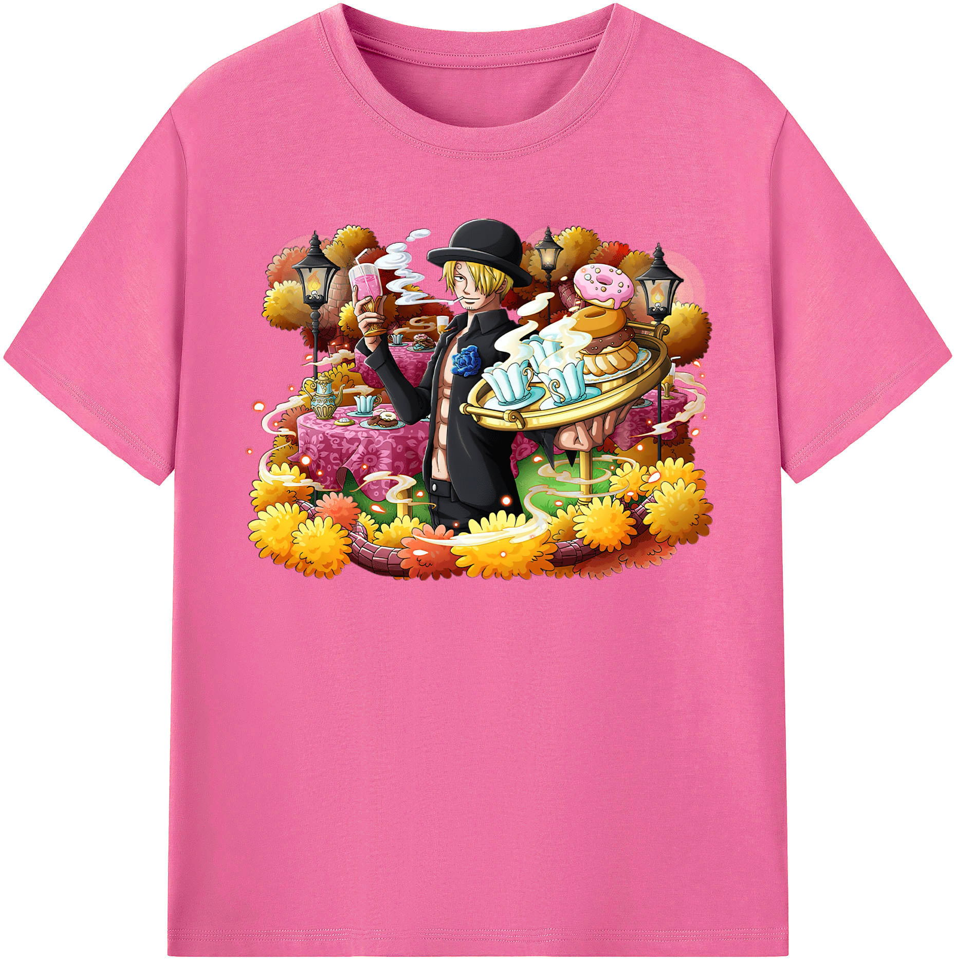（画像用） ワンピース サンジ ONE PIECE Sanji レディースカジュアルプリントTシャツ（綿100％）